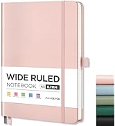 AHGXG Lined Journal Notebook - Wide Ruled Notebook Journal for Women Men, 192 Numbered Pages, 100...