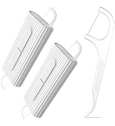 2 Pcs Travel Mini Refillable Dental Flossers Case,with 10 Count Floss Picks Organizer,Pocket Flos...