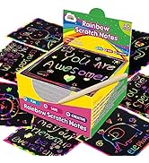 ZMLM Rainbow Scratch Mini Art Notes - 125 Magic Scratch Paper Note Cards for Kids Toy Arts Crafts...