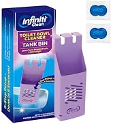 Toilet Tank Tablet Holder with 2 Blue Toilet Bowl Tablets, 8.97 x 3.22 x 2.25 Inch Tablet Holder ...
