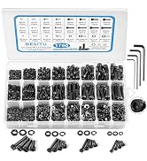 Besitu 1760pcs M2 M3 M4 M5 Metric Screw Assortment, Grade 12.9 Alloy Steel Hex Socket Head Cap Me...