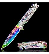 Vividstill Pocket Knife, Cool Folding Knife With 3D Scorpion Embossed Relief, Great Christmas Gif...