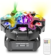 ClypsoReign Moving Head DJ Lights, 5in1 Stage Effect Light with 6-Arm LED Beam, Disco Ball, Starr...