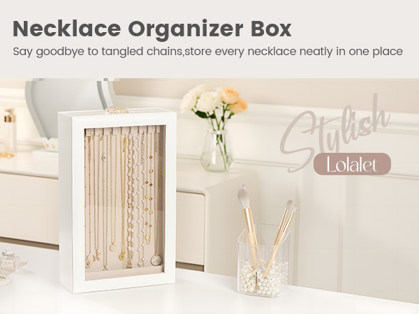 Lolalet Necklace Organizer Box