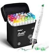 Ohuhu Alcohol Markers Brush and Chisel Tip: 48-Color Double Tipped Art Marker Set for Artist Adul...