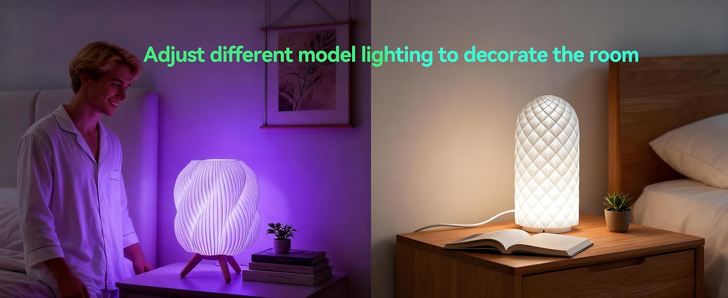 Adjust different model lighting to decorate the room