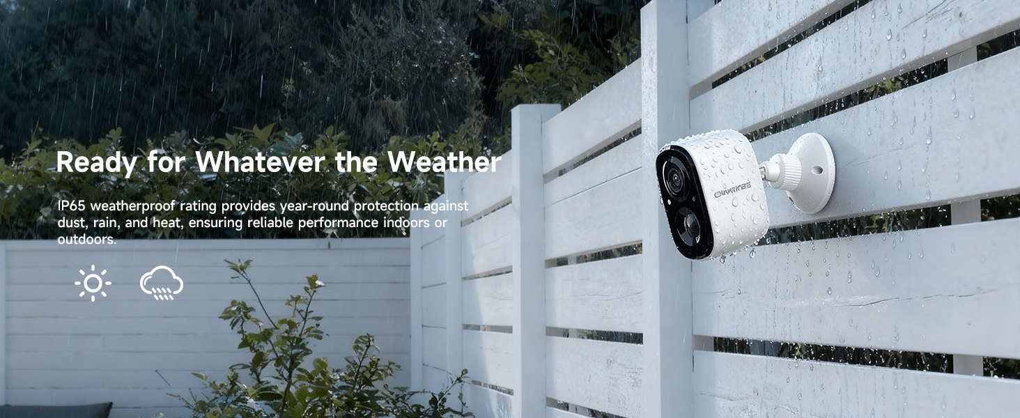 Outdoor Security Camera, 2.5K, Battery, Magnetic Mount Wireless Camera, IP65 Weatherproof