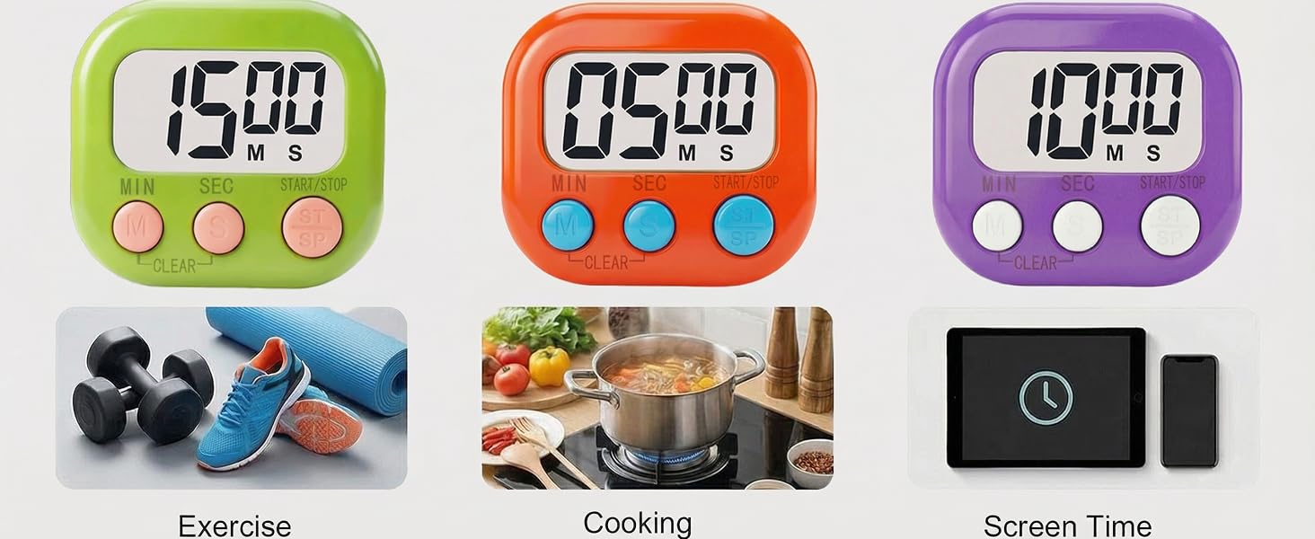 Digital Classroom Timer for Teacher, Magnetic Kitchen Timer for Kids Homework Study Cooking Gym Game