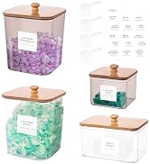 Hatende 4 Pack Laundry Pods Container,Clear Dryer Sheet Holder & Laundry Room Organization and St...
