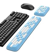 MEKASS Keyboard Wrist Rest, Ergonomic Wrist Pad, Soft Memory Foam Keyboard Hand Rest with Non-Sli...