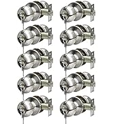 SUNTAI Door Knob with Lock and Keys, Ball Stainless Steel Entry Door Lock with Keyed,Exterior/Int...