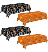 QIYANPAX 4 Pieces Basketball Tablecloth - Basketball Birthday Party Decorations Basketball Table ...