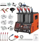 EVSTUL Fuel Injector Cleaner Tester Machine, 45? Heating Ultrasonic Function, 12 Test Modes, 4 Cy...