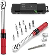 ROCKBROS Bike Torque Wrench 1/4 Inch 13-Piece Kit | 72-Tooth Gear, 2 to 24 Nm / 17.7~212.42 in-lb...