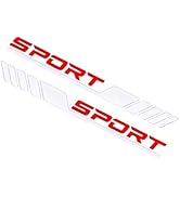 Hugwits 2 PCS Sport Letter Car Stickers, 22.83" x 5.08" Waterproof Auto Body Stripe Decals, Perso...