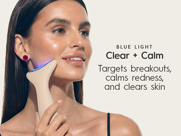 blue light therapy to improve signs of acne, dark spots, and even out skin tone