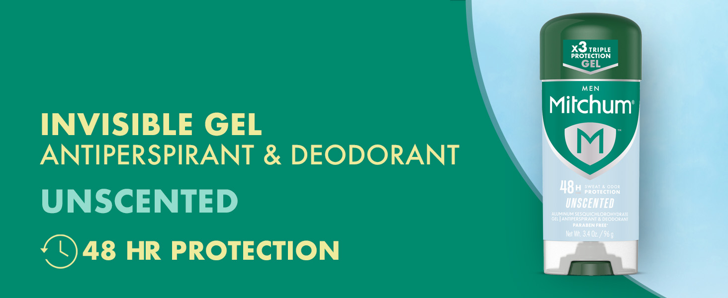 Invisible gel antiperspirant and deodorant