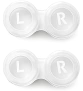 Casbomy 2-Pack Contact Lens Case, Colorful Contact Lens Case Box Replacement Container Soak Stora...