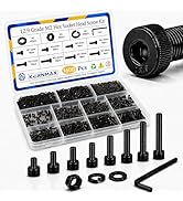 Kernmax 1600PCS M2 Screws Kit, M2x4/6/8/10/12/16/18/20mm Hex Socket Head Metric Tiny Screws, Nuts...