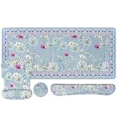 MOSISO Wrist Rest Support for Keyboard Mouse Pad Set, Large Gaming Mousepad&Keyboard and Mouse Pa...