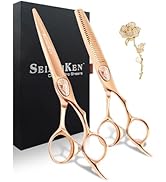 SEIMEIKEN Professional Hair Cutting Scissors Shears & Thinning Set - Japanese 440C Stainless Stee...