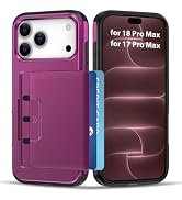 AFGHOA for iPhone 18 Pro Max Wallet Case 17 Pro Max Slide Cover Card Holder | Slot Secure Back Po...