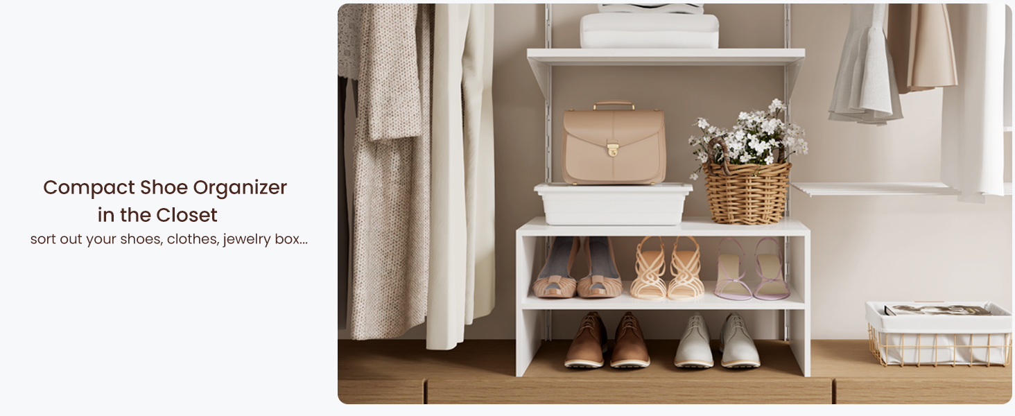 closet white shoe organizers