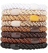 L. Erickson Grab & Go Ponytail Holders Set of 8 - Camelback