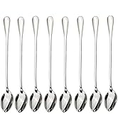 dhrbsx Long-Handled ice Tea Spoon, Cocktail stir Spoons, Stainless Steel Coffee Spoons, ice Cream...