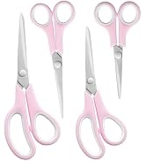 Rotbackmin Craft Scissors Set of 4, Sharp Stainless Stee Blades, Comfort Grip, Scissors All purpo...