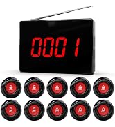 CallToU Wireless Calling System Caregiver Call Button Patient Call Bell with 10 Waterproof Nurse ...