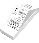 METRONIC Thermal Labels 4x6 200 Labels Fanfold Direct Shipping Label with Perforated and Strong A...