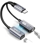 Criello Magnetic USB-C to 3.5mm Audio Adapter and Charger 2 in 1 Headphone and Charger Type C Aud...