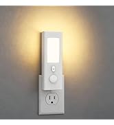 VUXHUAR Motion-Sensor Night Light - Rechargeable Plug-in LED with Portable Handheld Mode, Dusk-to...