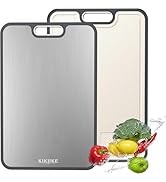 Titanium Cutting Board Double Sided Pure Titanium Cutting Boards for Kitchen, Pure titanium & Whe...