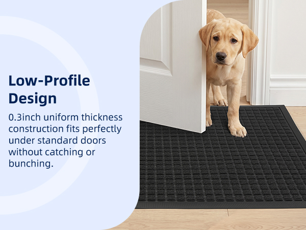 0.3 inches high can easily open the door without jamming or curling