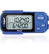 3DTriSport Walking 3D Pedometer with Clip & Strap, eBook Included | 30 Days Memory, Accurate Step...