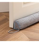 Sunolga Linen Door Draft Stopper with Removable Washable Cover for Bottom of Door, 38