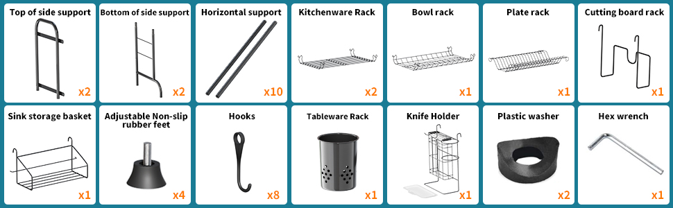 Large 2 Tier Dish Drying Rack