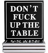 wonlex Ceramic Coasters Absorbent for Drinks, Coaster with Cork Back for Family and Friends, 4 Pa...