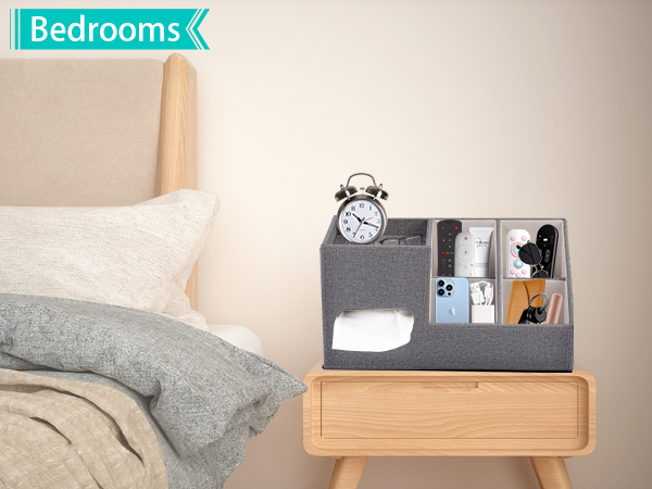Square Tissue Box Cover with Storage Tray