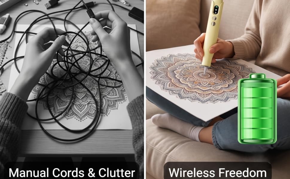 NO TANGLED CORDS TOBREAK YOUR FLOW