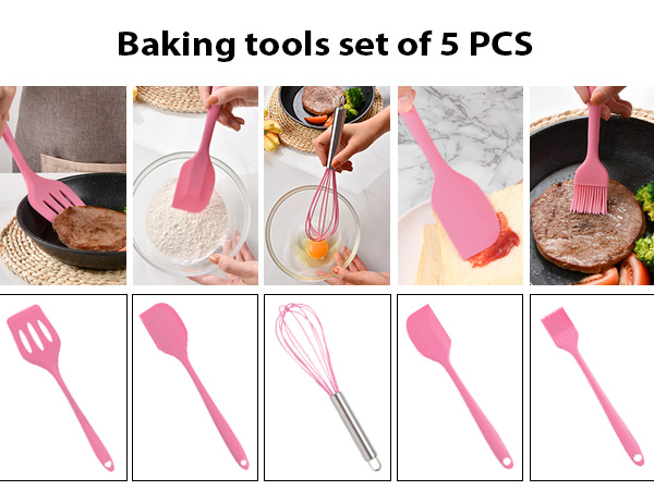 Silicone Basting Pastry Brush Oil Brush for Cooking Rubber Spatula Set Large Spatula Silicone