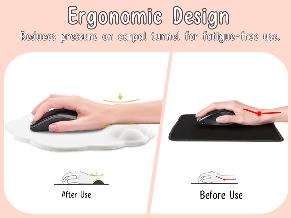 Cloud shape Mousepad with Wrist Support