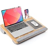 LORYERGO Laptop Lap Desk - Portable Laptop Desk Tray, Lap Drawing & Writing Desk with Phone Table...