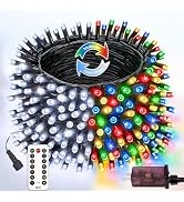 75.8 FT 200 LED Color Changing Christmas String Lights with Remote & Timer & Memory Function, 9 L...