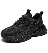 YCMM Chunky Fashion Sneakers for Women Men Mesh Platform Lace-Up Bold Dad Walking Sneakers Comfor...