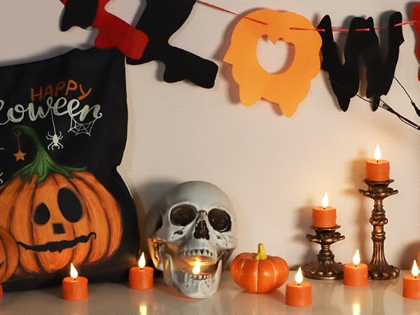 halloween led tea lights candles