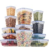 Superio Plastic Food Storage Containers with airtight Lids for Pantry, Firdge and Meal Prep- BPA ...