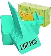 Plant Labels Yuanling 200 Pcs Plastic Waterproof T-Type Plant Tag Seedling Signs Nursery Garden L...